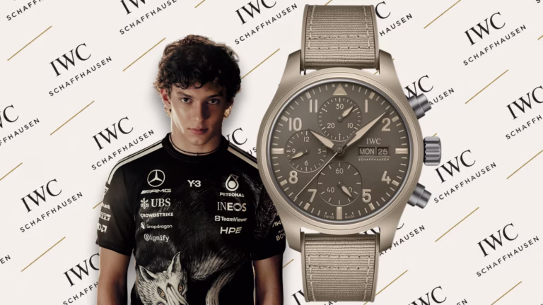 RELÓGIO IWC AVIADOR CRONÓGRAFO 41 TOP GUN MOJAVE DESERT — A ESCOLHA DE KIMI ANTONELLI