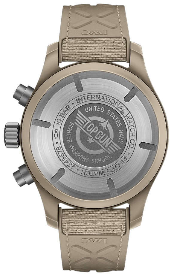 Fundo da caixa do IWC Pilot's Watch Chronograph 41 TOP GUN Mojave Desert