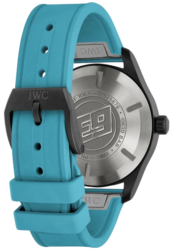 Lateral e pulseira do IWC Pilot's Watch Automatic 41 George Russell