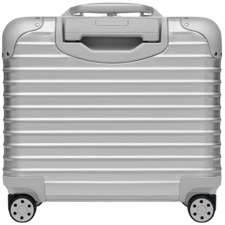 RIMOWA Original Compact em alumínio prateado, vista frontal fechada